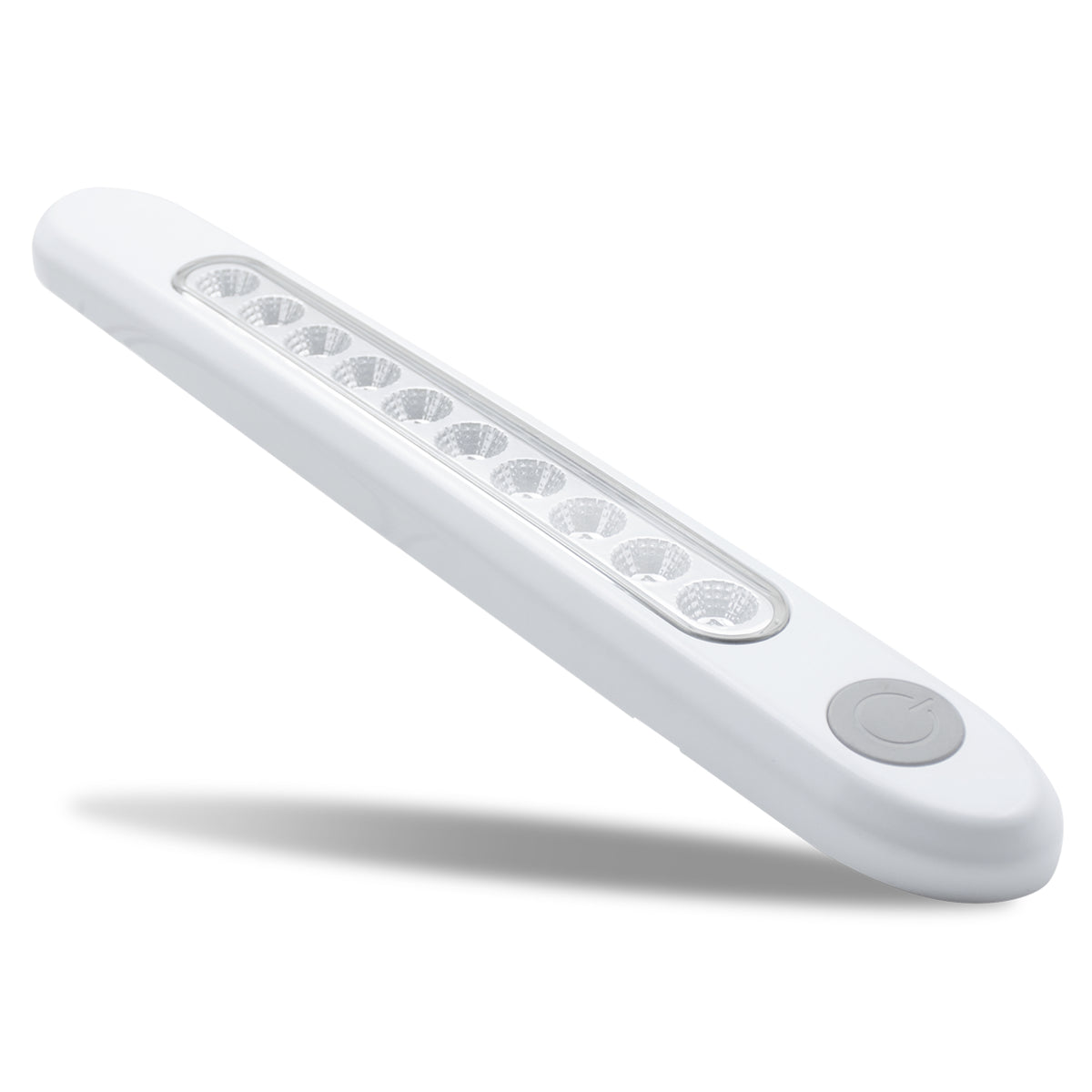 Leisure LED 12V RV Interior LED Cabinet Light Oval Natural White On Off Switch with Clear Lens 12 Inch (White)