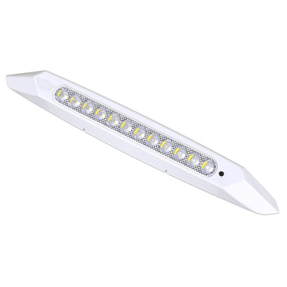 Leisure LED 12V RV Exterior LED Awning Porch Light Cool White with Switch Clear Lens 13 Inch (White)