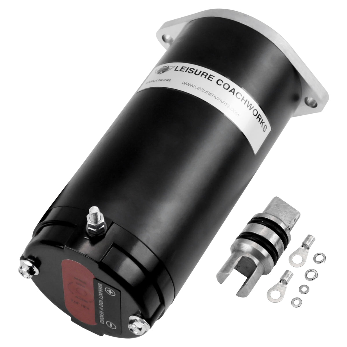 Leisure CoachWorks Uni-Directional Hydraulic Leveling Pump Motor Replacement for Lippert 179327, 414850, 045-179327 & 286722 – Includes Sealed Drive Coupling – Universal Fit for Dual 414850 Flange Variations