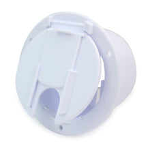 Leisure Cords RV Power Cord Utility Hatch Weatherproof Round Door 4.6 Inch x 2.6 Inch (White)
