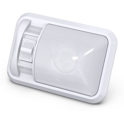 Leisure LED 12V RV LED Single Dome Light Natural White On Off Switch Frosted Lens 8 Inch (White)
