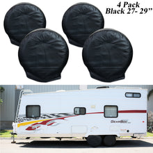 Leisure Coachworks RV Tire Cover Set for Tire Diameters 27 Inch x 29  Inch (Black)