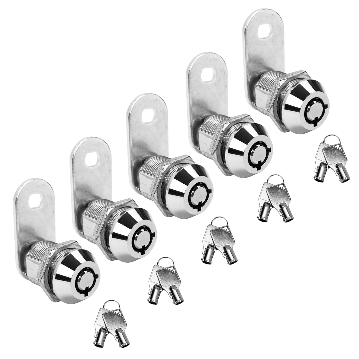 Leisure Locks RV Cam Latch with Keyed Tubular Lock for Compartment Doors 0.88 Inch (Metal)