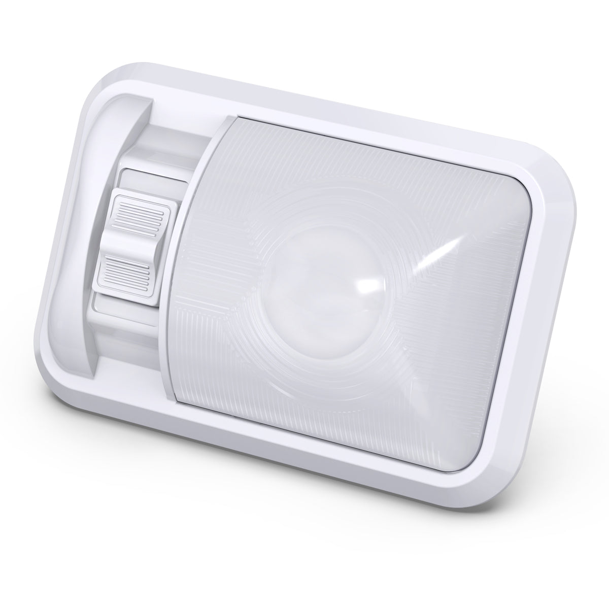 Leisure LED 12V RV LED Single Dome Light Natural White On Off Switch Frosted Lens 8 Inch (White)