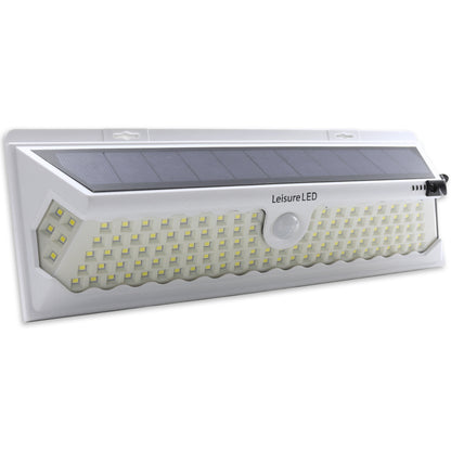 Leisure LED 12V RV Exterior LED Solar Light Cool White with Switch 3 Mode Motion Sensor 120SMD 12 Inch (White)