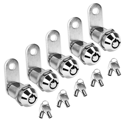 Leisure Locks RV Cam Latch with Keyed Tubular Lock for Compartment Doors 1.13 Inch (Metal)