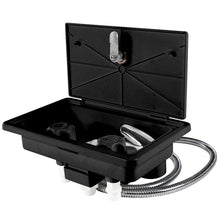 Leisure Coachworks RV Exterior Shower Box Kit for Cowboy Shower with Faucet Hose 10.5 Inch x 6.09 Inch (White)