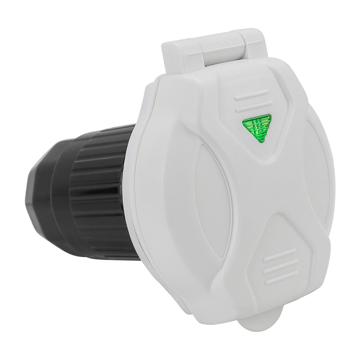 Leisure Cords 50AMP RV Power Inlet Twist Locking LED Indicator NEMA SS2-50P 5 Inch (White)
