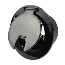Leisure Cords RV Power Cord Utility Hatch Weatherproof Round Door 5.13 Inch x 2.38 Inch (Black)