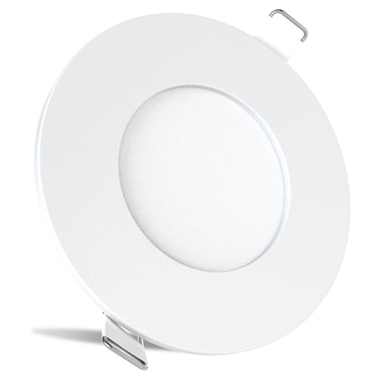 Leisure LED 12V RV Interior LED Recessed Light Cool White with Frosted Lens Aluminum Housing 3.375 Inch (White)