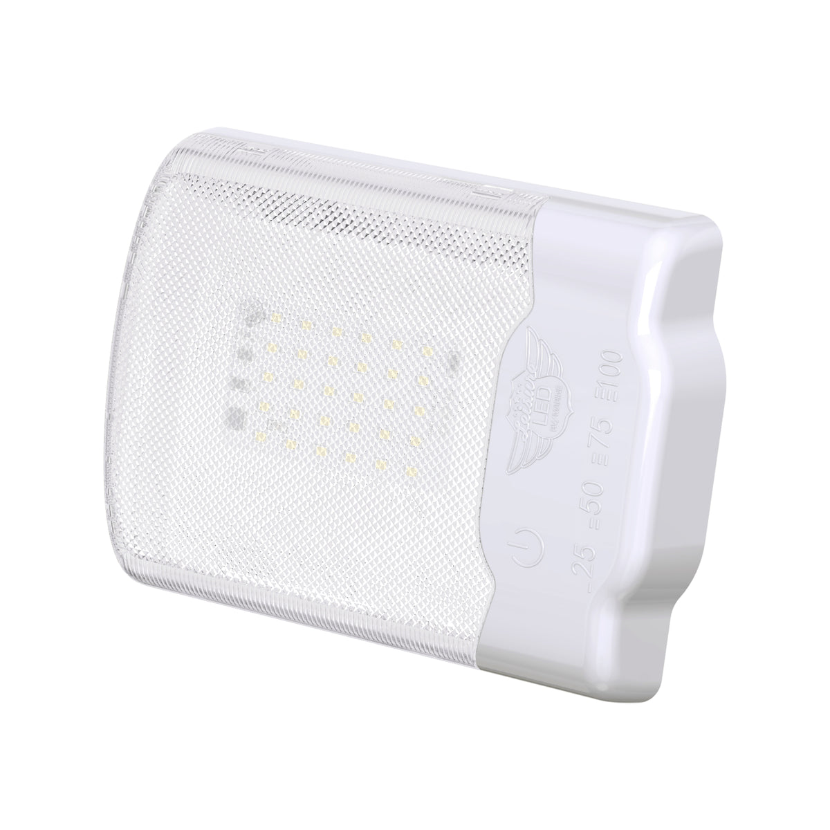 Leisure LED 12V RV LED Single Dome Light Natural White Touch Dimmer Switch Clear Lens 6 Inch (White)