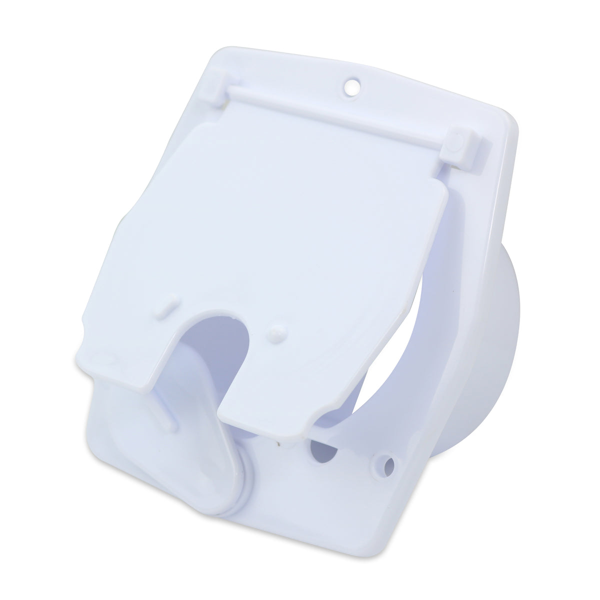 Leisure Cords RV Power Cord Utility Hatch Weatherproof Octagon Door 4.31 Inch x 3.88 Inch (White)