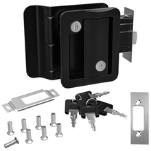 Leisure Locks RV Entry Door Lock with Paddle Deadbolt 2.5 Inch x 3.5 Inch (Black)