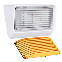 Leisure LED 12V RV Exterior LED Porch Light Cool White with Amber Lens 6 Inch (White)