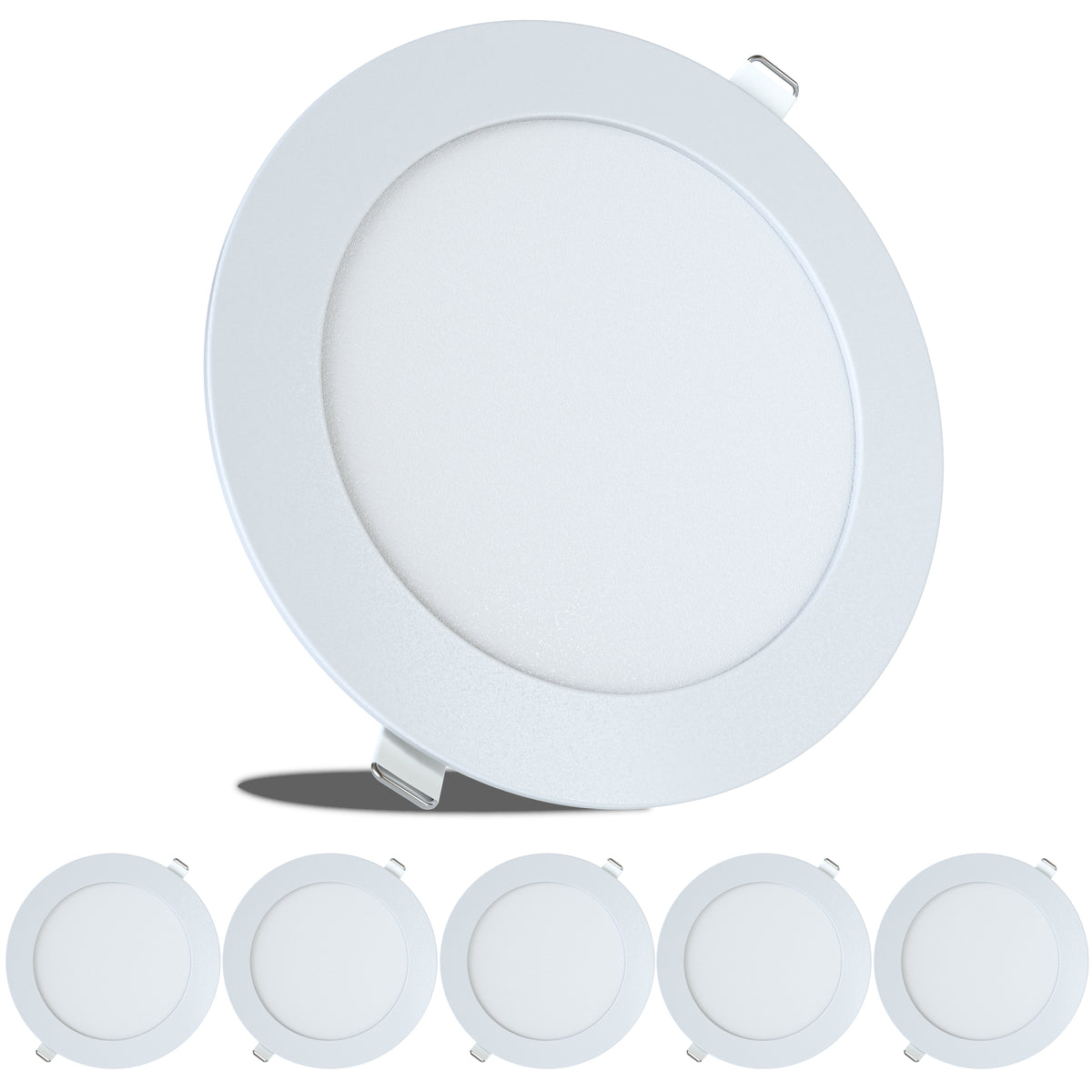 Leisure LED 12V RV Interior LED Recessed Light Cool White with Frosted Lens Aluminum Housing 5.75 Inch (White)