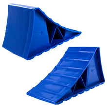 Leisure Coachworks RV Wheel Chock Replacement Kit Stopping Blocks for 26 Inch Diameter Motorhome Tires (Blue)