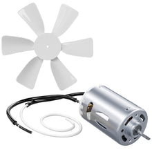Leisure Coachworks RV Fan Motor with Fan Blade Kit Replacement for 12V Bathroom Vent D Shaft (Metal)