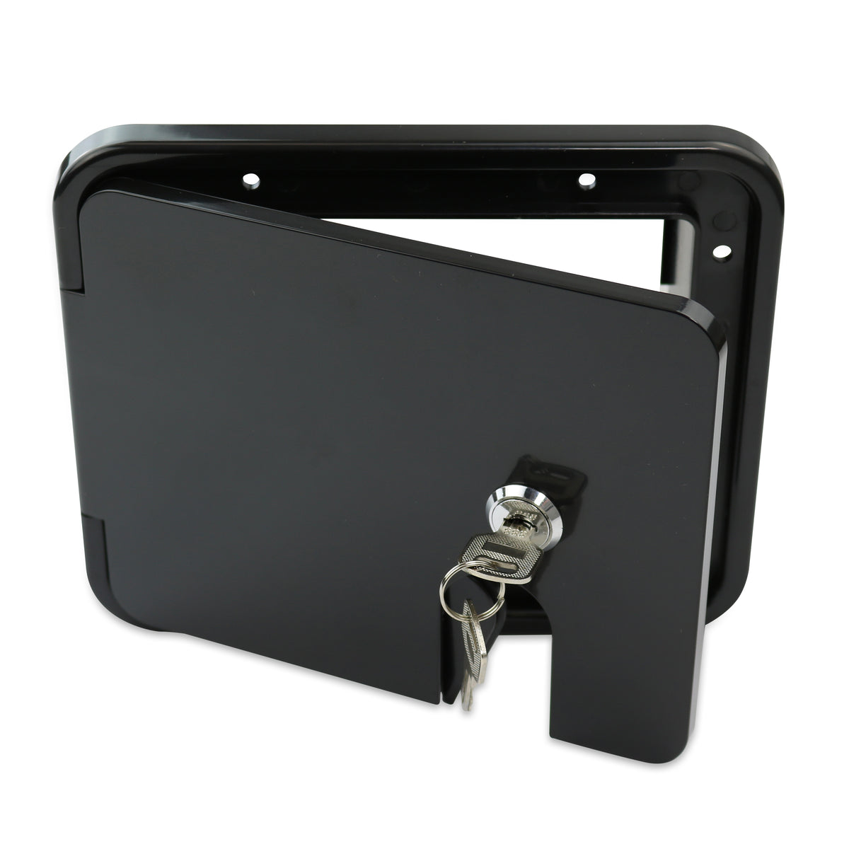 Leisure Cords RV Power Cord Utility Hatch Weatherproof Rectangle Door 7.63 Inch x 6.5 Inch (Black)