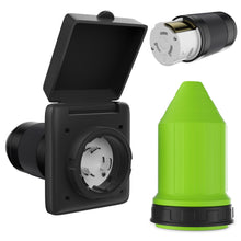 Leisure Cords 50AMP RV Power Inlet Plug Weatherproof Boot Kit NEMA SS2-50P 5 Inch (Black)