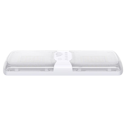 Leisure LED 12V RV LED Double Dome Light Multi-Color Touch Dimmer Switch Clear Lens 11 Inch (White)