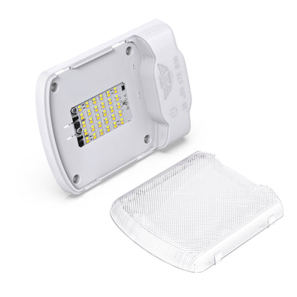 Leisure LED 12V RV LED Single Dome Light Multi-Color Touch Dimmer Switch Clear Lens 6 Inch (White)