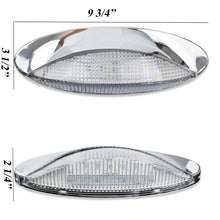 Leisure LED 12V RV Exterior LED Porch Light Euro Cool White with Switch Clear Lens 9 Inch (White)