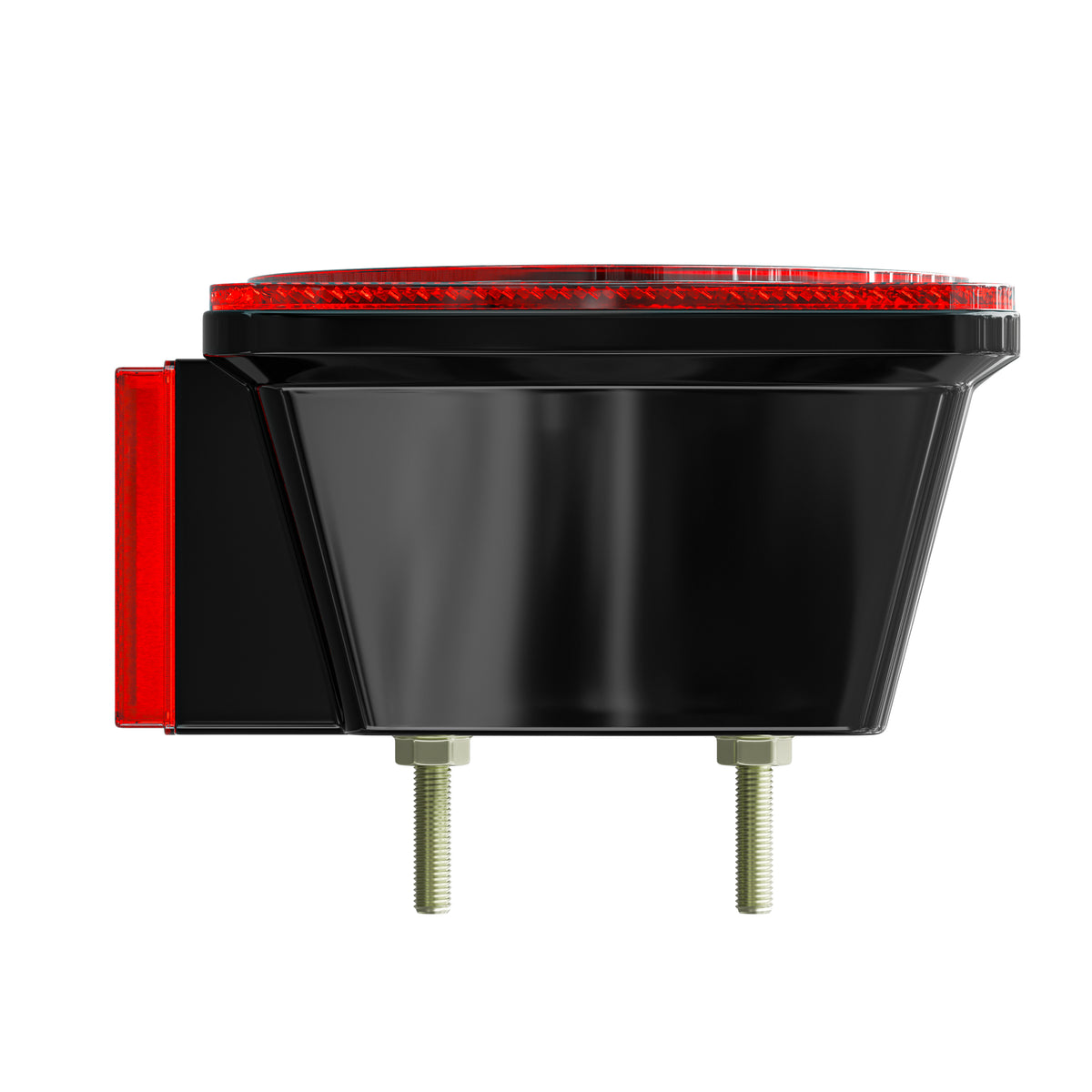 Leisure LED 12V Trailer Exterior LED Submersible Light Kit Square with Red Lens 4 Inch (Red)