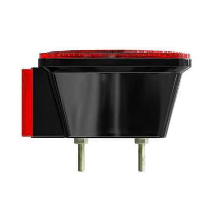 Leisure LED 12V Trailer Exterior LED Submersible Light Kit Square with Red Lens 4 Inch (Red)