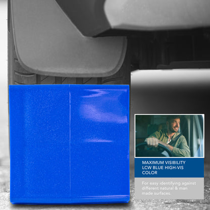 Leisure Coachworks RV Wheel Chock Replacement Kit Stopping Blocks for 26 Inch Diameter Motorhome Tires (Blue)