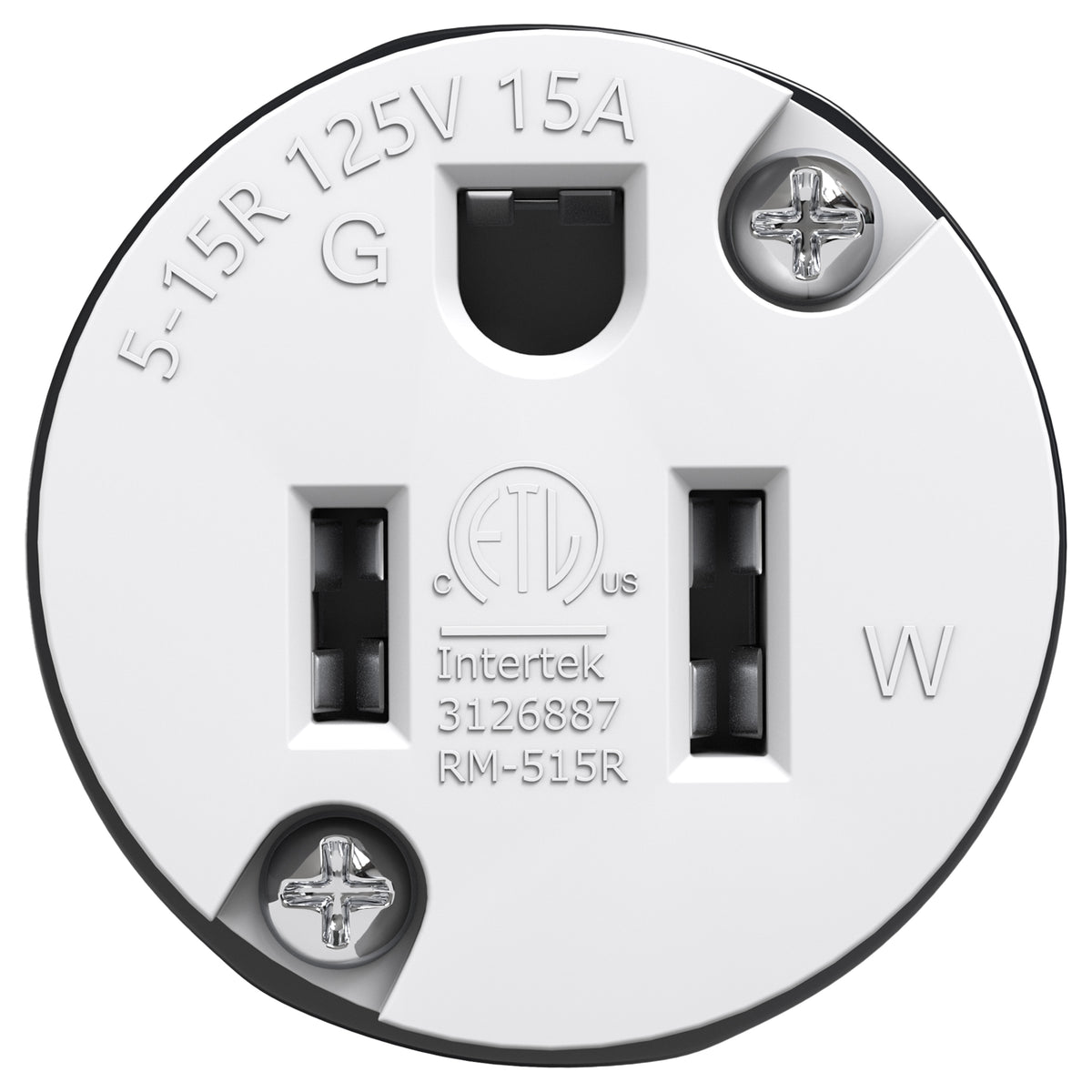 Leisure Cords 15AMP RV Replacement Plug Generator Kit NEMA 5-15P to 5-15R 2 Inch (Black)