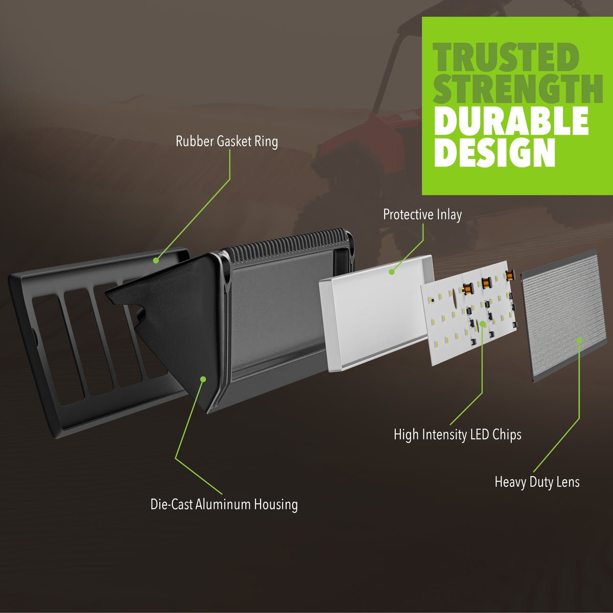 Leisure LED 12V RV Exterior LED Utility Porch Light Cool White 2250 Lumen Aluminum Housing 12.9 Inch (White)