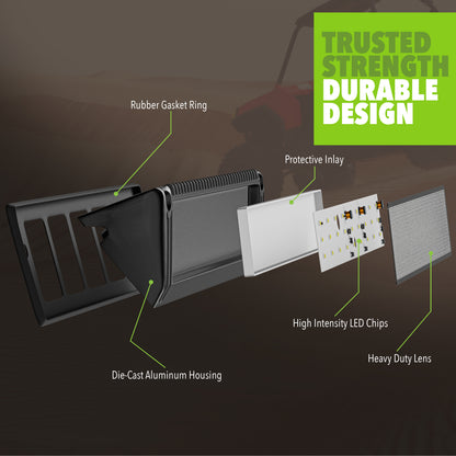 Leisure LED 12V RV Exterior LED Utility Porch Light Cool White 2250 Lumen Aluminum Housing 12.9 Inch (White)