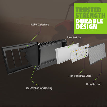 Leisure LED 12V RV Exterior LED Utility Porch Light Cool White 3200 Lumen Aluminum Housing 17.7 Inch (White)
