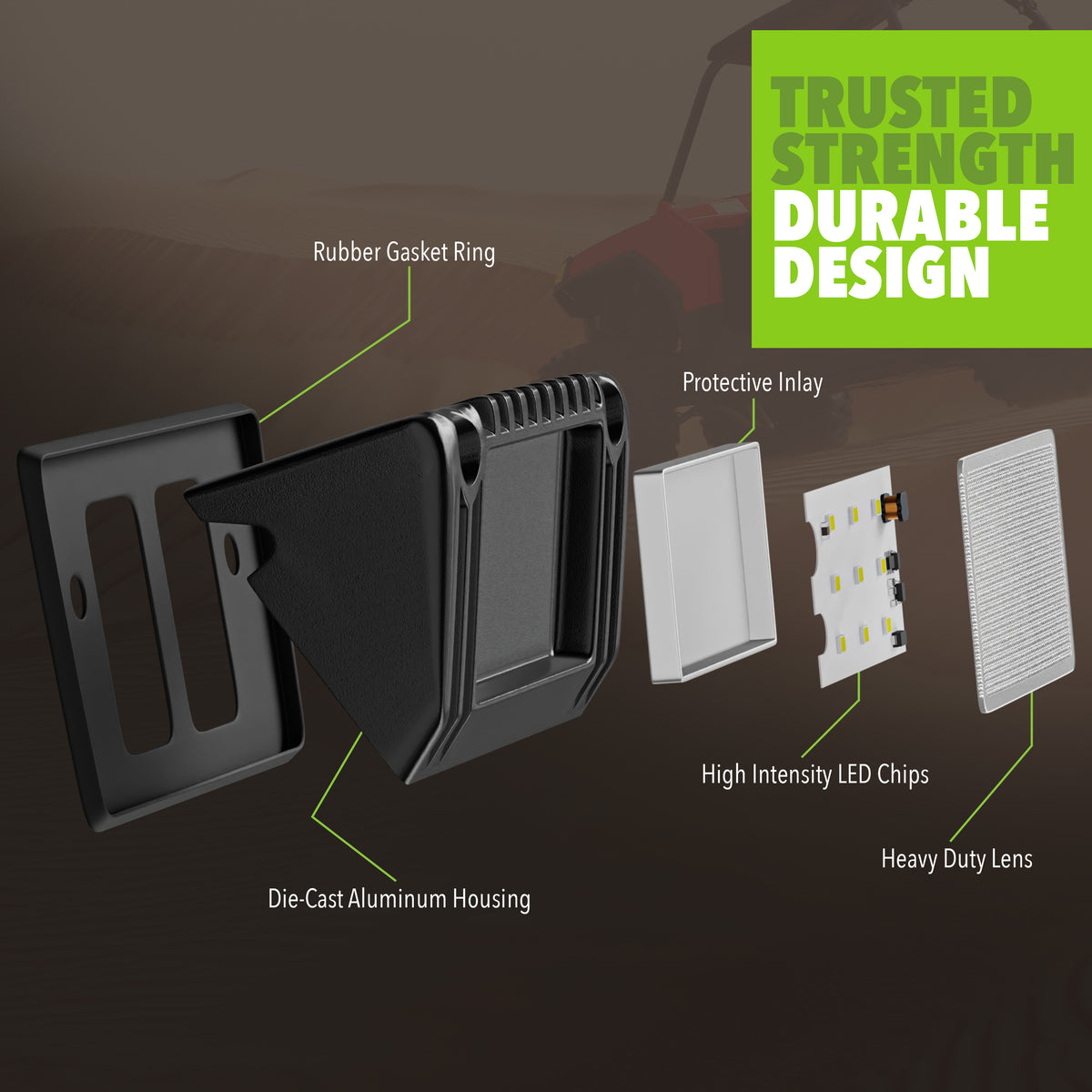 Leisure LED 12V RV Exterior LED Utility Porch Light Cool White 720 Lumen Aluminum Housing 5 Inch (White)
