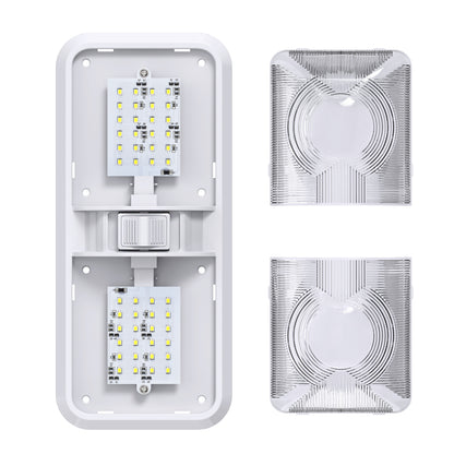 Leisure LED 12V RV LED Double Dome Light Cool White On Off Switch Clear Lens 11 Inch (White)