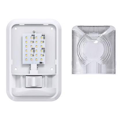 Leisure LED 12V RV LED Single Dome Light Natural White On Off Switch Clear Lens 8 Inch (White)
