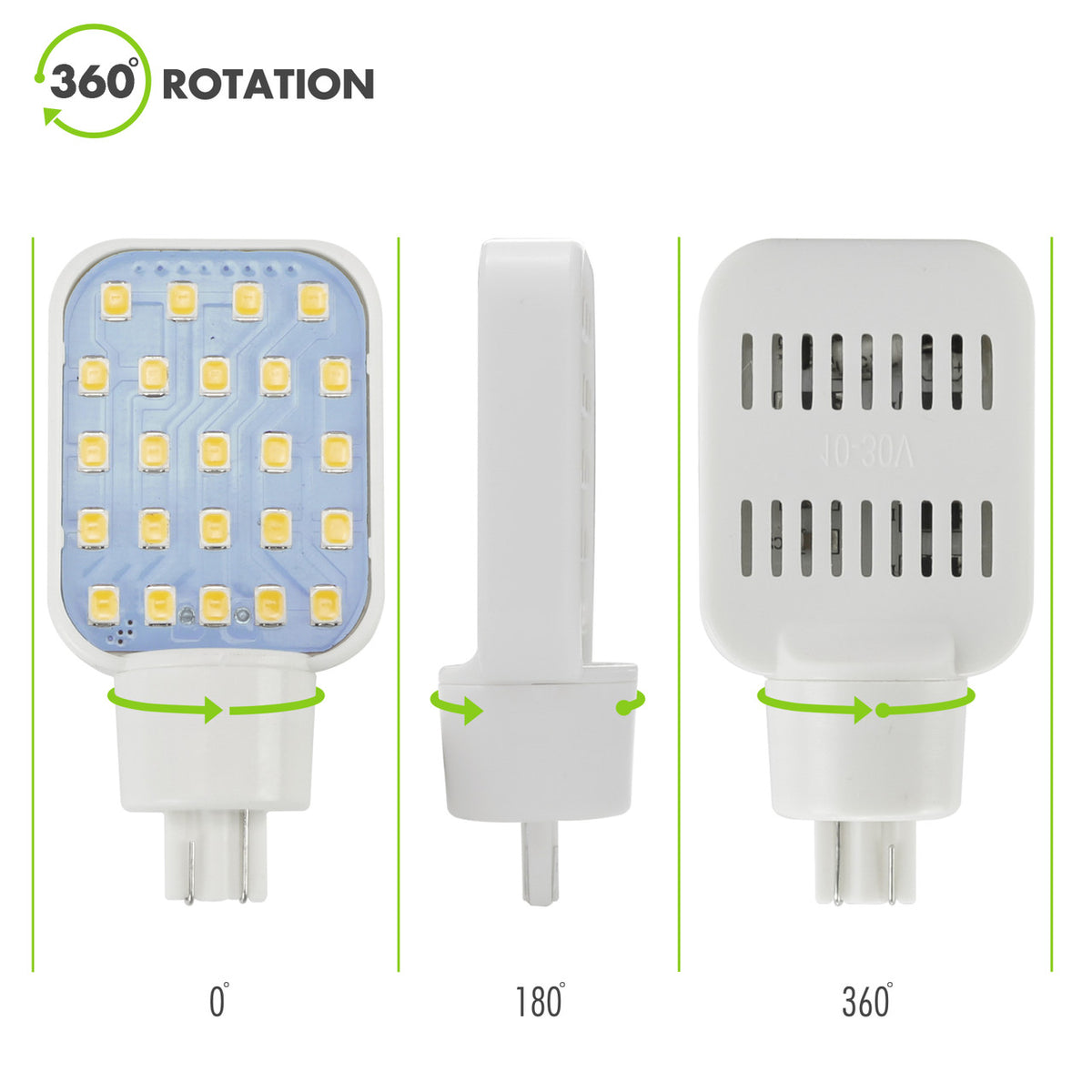 Leisure LED 2 Pack Rotating Super Bright 300 Lumen T10 921 Wedge RV Interior LED Light 24-SMD Camper Trailer Lamp Bulb 10-24V Natural White 2