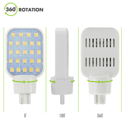 Leisure LED 2 Pack Rotating Super Bright 300 Lumen T10 921 Wedge RV Interior LED Light 24-SMD Camper Trailer Lamp Bulb 10-24V Natural White 2