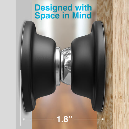 Leisure Locks RV Magnetic Door Catch and Holder Kit for Compartment Doors 1.8 Inch (Black)