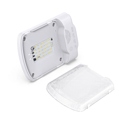 Leisure LED 12V RV LED Single Dome Light Natural White Touch Dimmer Switch Clear Lens 6 Inch (White)