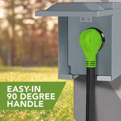Leisure Cords 30AMP RV Extension Cord Standard 10 Foot (Green)
