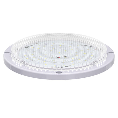 Leisure LED 12V RV Exterior LED Scare Light Round Cool White Clear Lens 1000 Lumen 8 Inch (White)