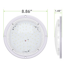 Leisure LED 12V RV Exterior LED Scare Light Round Cool White Clear Lens 1000 Lumen 8 Inch (White)