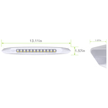 Leisure LED 12V RV Exterior LED Awning Porch Light Cool White with Clear Lens 13 Inch (White)