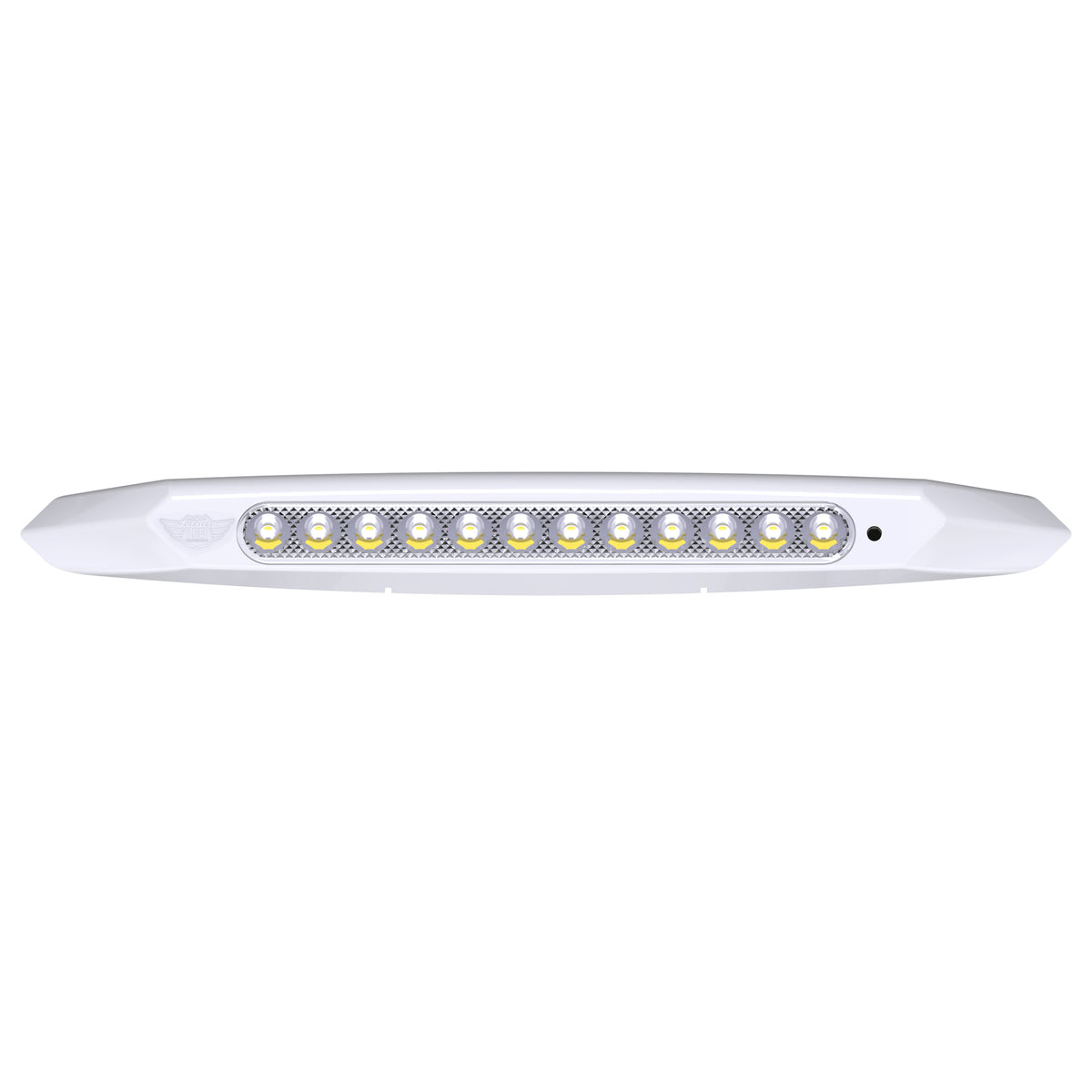 Leisure LED 12V RV Exterior LED Awning Porch Light Cool White with Switch Clear Lens 13 Inch (White)