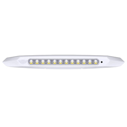Leisure LED 12V RV Exterior LED Awning Porch Light Cool White with Switch Clear Lens 13 Inch (White)