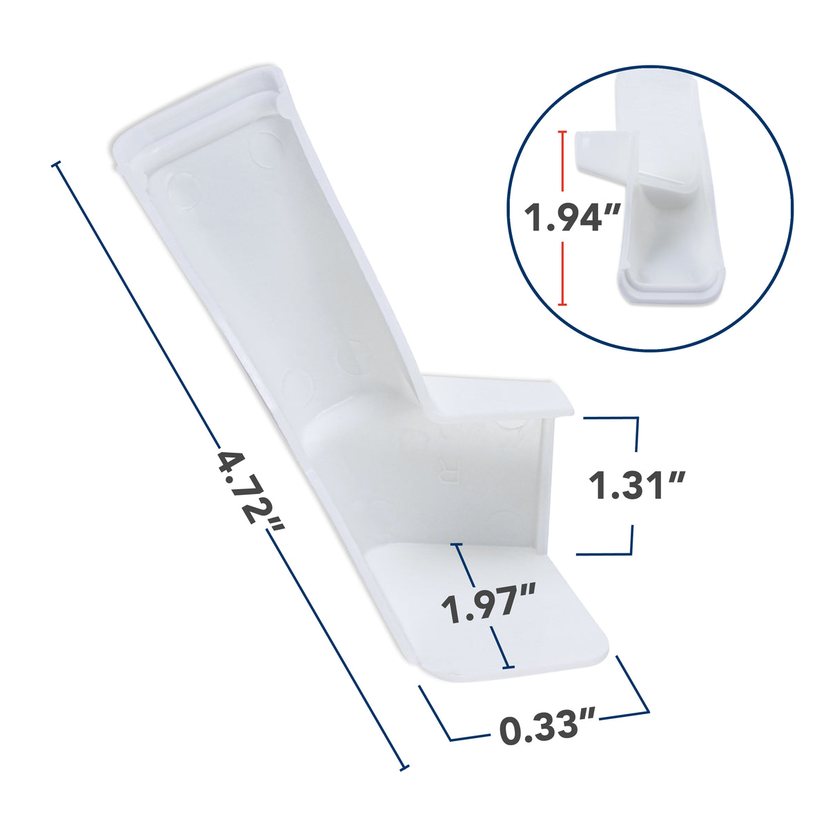 Leisure Coachworks RV Exterior Gutter Spout Extension Kit Replacement for Motorhome Gutter 3.5 Inch (White)