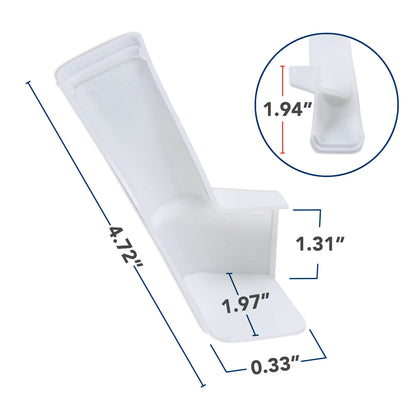 Leisure Coachworks RV Exterior Gutter Spout Extension Kit Replacement for Motorhome Gutter 3.5 Inch (White)