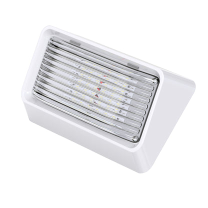 Leisure LED 12V RV Exterior LED Porch Light Cool White with Amber Lens 6 Inch (White)