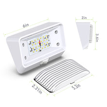 Leisure LED 12V RV Exterior LED Porch Light Cool White with Switch Amber Lens 6 Inch (White)